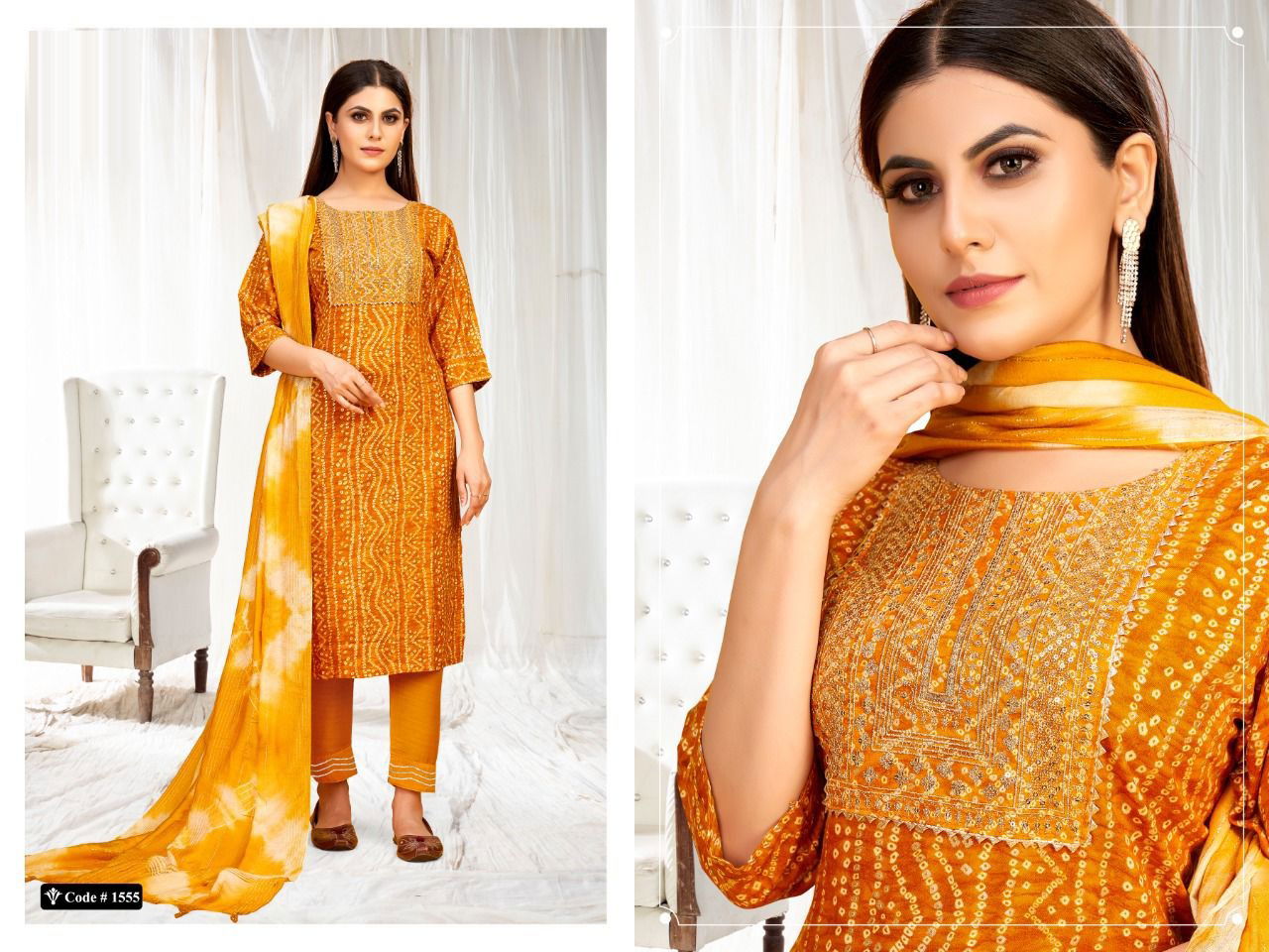 Meesho 1 Designer Rayon Printed Fancy Wear Ready Made Suit  Collection